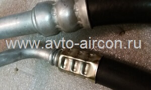 Замена шланга кондиционера Шевроле Авео от компрессора до радиатора высокого давления